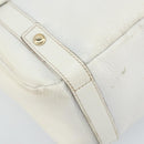 GUCCI Abbey Tote Bag Leather White Gold 130736 Auth 163566-14