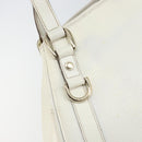 GUCCI Abbey Tote Bag Leather White Gold 130736 Auth 163566-10