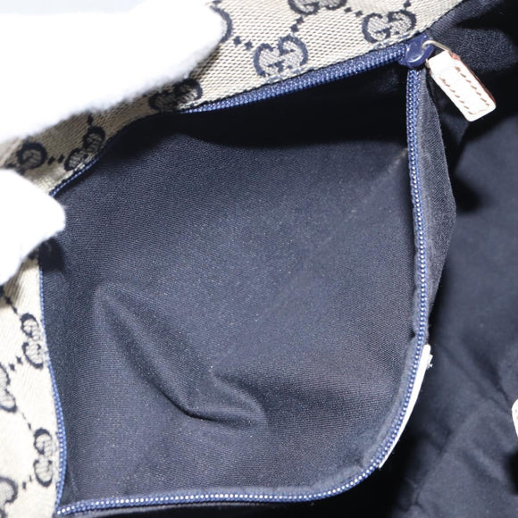 GUCCI Abbey Tote Bag Leather White Gold 130736 Auth 163566