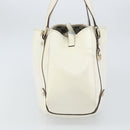 GUCCI Abbey Tote Bag Leather White Gold 130736 Auth 163566-3