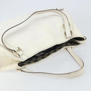 GUCCI Abbey Tote Bag Leather White Gold 130736 Auth 163566-6