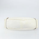 GUCCI Abbey Tote Bag Leather White Gold 130736 Auth 163566-5
