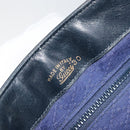 GUCCI GG Supreme Horsebit Shoulder Bag PVC Navy Gold Auth 163567-17