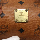MCM Vicetos Logogram Mini Boston Bag PVC Leather 2way Brown Gold Auth 163568-12