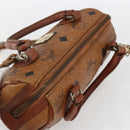 MCM Vicetos Logogram Mini Boston Bag PVC Leather 2way Brown Gold Auth 163568-6
