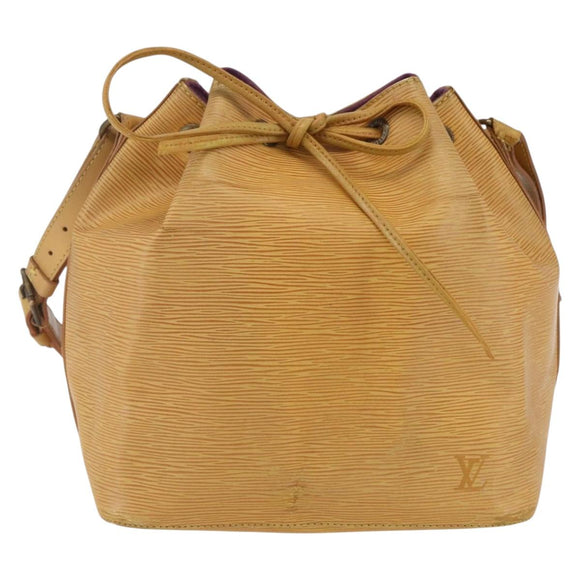 LOUIS VUITTON Epi Petit Noe Shoulder Bag Yellow M44109 LV Auth 163570