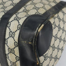 GUCCI GG Supreme Sherry Line Boston Bag PVC Navy Gold Red Auth 163578-8