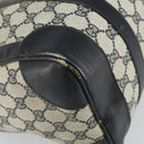 GUCCI GG Supreme Sherry Line Boston Bag PVC Navy Gold Red Auth 163578-15