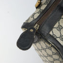 GUCCI GG Supreme Sherry Line Boston Bag PVC Navy Gold Red Auth 163578-16