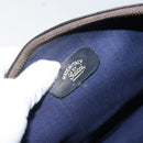 GUCCI GG Supreme Sherry Line Boston Bag PVC Navy Gold Red Auth 163578-12