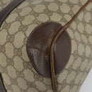GUCCI GG Supreme Web Sherry Line Boston Bag PVC Beige Gold Red Auth 163579-15