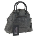 BALENCIAGA Bow Hand Bag Leather 2way Black 263242 Auth 163582-1