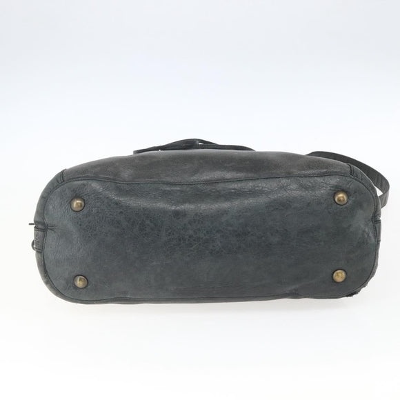 BALENCIAGA Bow Hand Bag Leather 2way Black 263242 Auth 163582