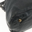 BALENCIAGA Bow Hand Bag Leather 2way Black 263242 Auth 163582-18