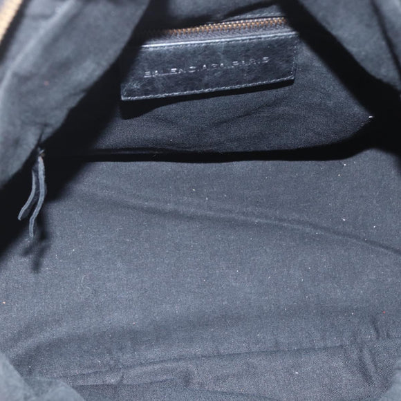 BALENCIAGA Bow Hand Bag Leather 2way Black 263242 Auth 163582