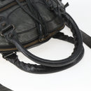 BALENCIAGA Bow Hand Bag Leather 2way Black 263242 Auth 163582-7