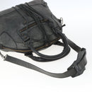 BALENCIAGA Bow Hand Bag Leather 2way Black 263242 Auth 163582-8