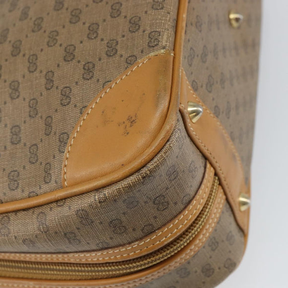 GUCCI Micro GG Supreme Hand Bag PVC Beige Gold 000 39 0090 Auth 163590