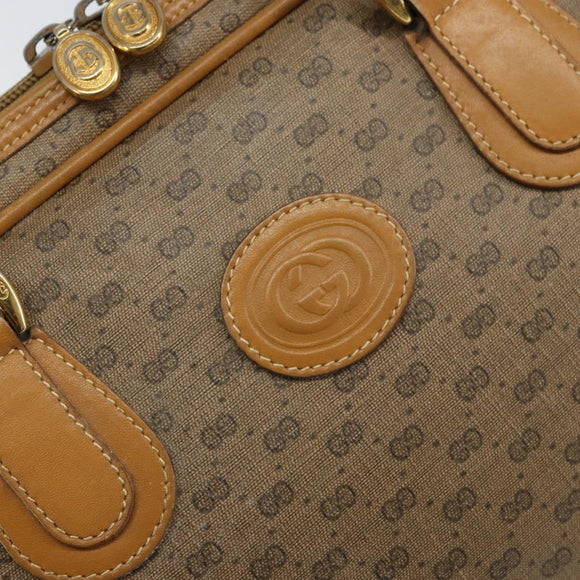 GUCCI Micro GG Supreme Hand Bag PVC Beige Gold 000 39 0090 Auth 163590