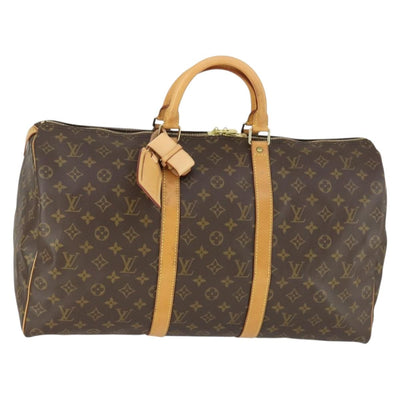 LOUIS VUITTON Monogram Keepall 50 Boston Bag M41426 LV Auth 163595V