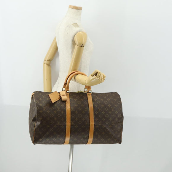 LOUIS VUITTON Monogram Keepall 50 Boston tas M41426 LV Auth 163595V