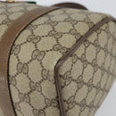 GUCCI GG Supreme Web Sherry Line Boston Bag PVC Beige Gold 39 02 006 Auth 163597-14