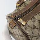 GUCCI GG Supreme Web Sherry Line Boston Bag PVC Beige Gold 39 02 006 Auth 163597-18