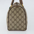 GUCCI GG Supreme Web Sherry Line Boston Bag PVC Beige Gold 39 02 006 Auth 163597-4