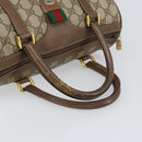 GUCCI GG Supreme Web Sherry Line Boston Bag PVC Beige Gold 39 02 006 Auth 163597-7