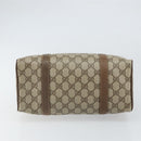 GUCCI GG Supreme Web Sherry Line Boston Bag PVC Beige Gold 39 02 006 Auth 163597-5