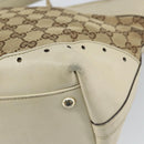 GUCCI GG Canvas Tote Bag Beige Gold 145993 Auth 163599-12