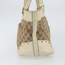 GUCCI GG Canvas Tote Bag Beige Gold 145993 Auth 163599-4