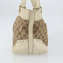 GUCCI GG Canvas Tote Bag Beige Gold 145993 Auth 163599-5
