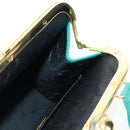 SAINT LAURENT Hand Bag Leather Light Blue Gold Auth 163601V-19