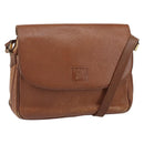 Burberrys Shoulder Bag Leather Brown Gold Auth 163613-1