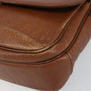 Burberrys Shoulder Bag Leather Brown Gold Auth 163613-10