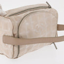 CHANEL New Travel line Hand Bag Nylon Beige Silver CC Auth 163622-6