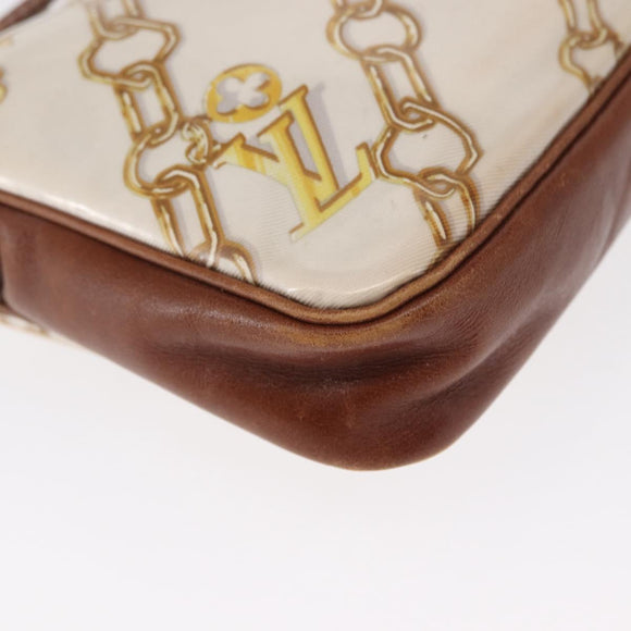 LOUIS VUITTON Monogram Charm Pochette Accessoires Beutel Weiß M95161 Auth 163623