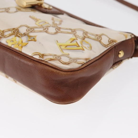 LOUIS VUITTON Monogram Charm Pochette Accessoires Beutel Weiß M95161 Auth 163623