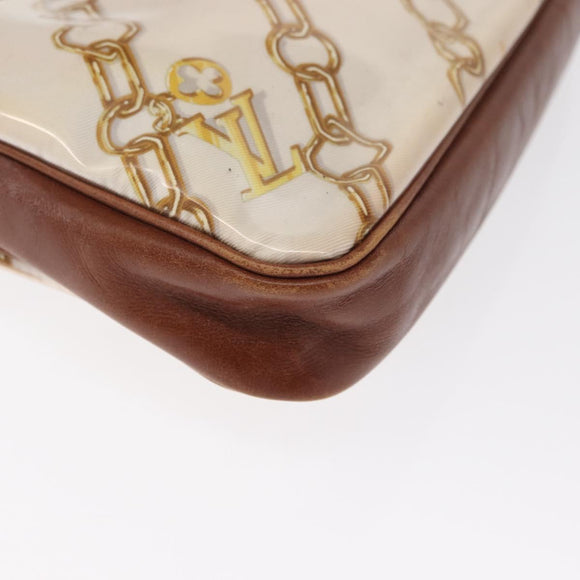 LOUIS VUITTON Monogram Charm Pochette Accessoires Beutel Weiß M95161 Auth 163623