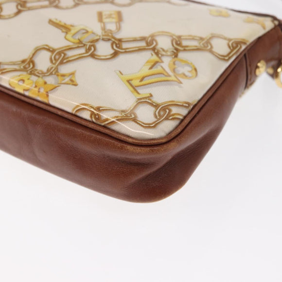 LOUIS VUITTON Monogram Charm Pochette Accessoires Beutel Weiß M95161 Auth 163623