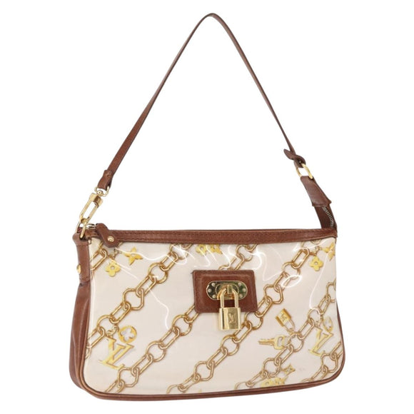 LOUIS VUITTON Monogram Charm Pochette Accessoires Beutel Weiß M95161 Auth 163623