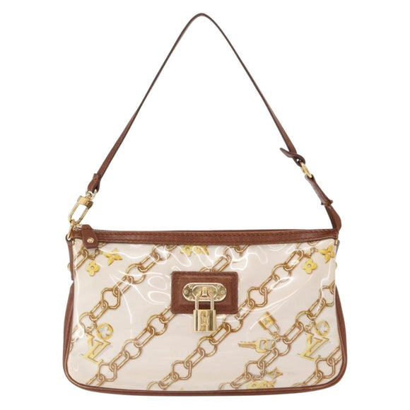 LOUIS VUITTON Monogram Charm Pochette Accessoires Beutel Weiß M95161 Auth 163623