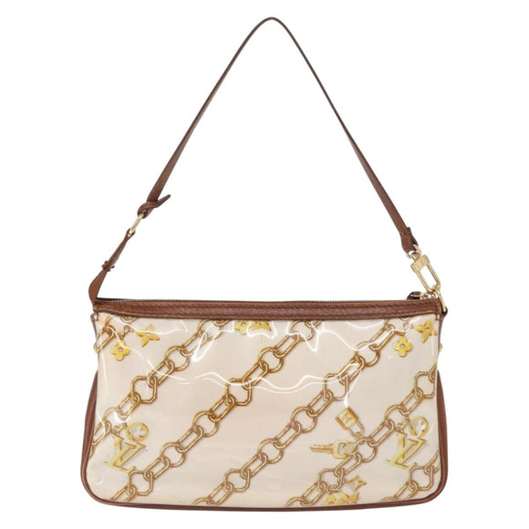 LOUIS VUITTON Monogram Charm Pochette Accessoires Beutel Weiß M95161 Auth 163623