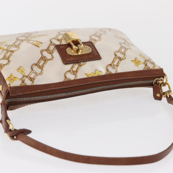 LOUIS VUITTON Monogram Charm Pochette Accessoires Beutel Weiß M95161 Auth 163623