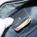 GUCCI GG Supreme Sherry Line Boston Bag PVC Navy Gold Red 111 02 006 Auth 163624-10