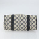GUCCI GG Supreme Sherry Line Boston Bag PVC Navy Gold Red 111 02 006 Auth 163624-5