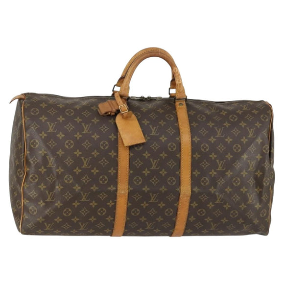 LOUIS VUITTON Monogram Keepall 60 Boston Bag M41422 LV Auth 163627