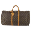 LOUIS VUITTON Monogram Keepall 60 Boston Bag M41422 LV Auth 163627-13