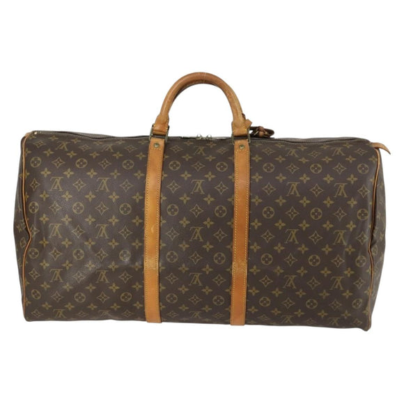 LOUIS VUITTON Monogram Keepall 60 Boston Bag M41422 LV Auth 163627